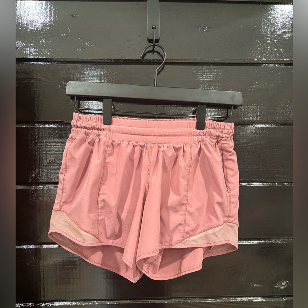 Lululemon Pink Hotty Hot Short II Long 4"